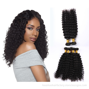 One Donor Wholesale Vendors Natural Single Drawn No Shed Raw Mink Virgin Remy Malaysian Deep Curly Wave Hair Bundles